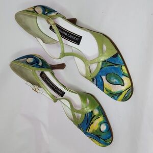 Vintage Roberto Capucci Colorful Closed Toe Heels Size 9